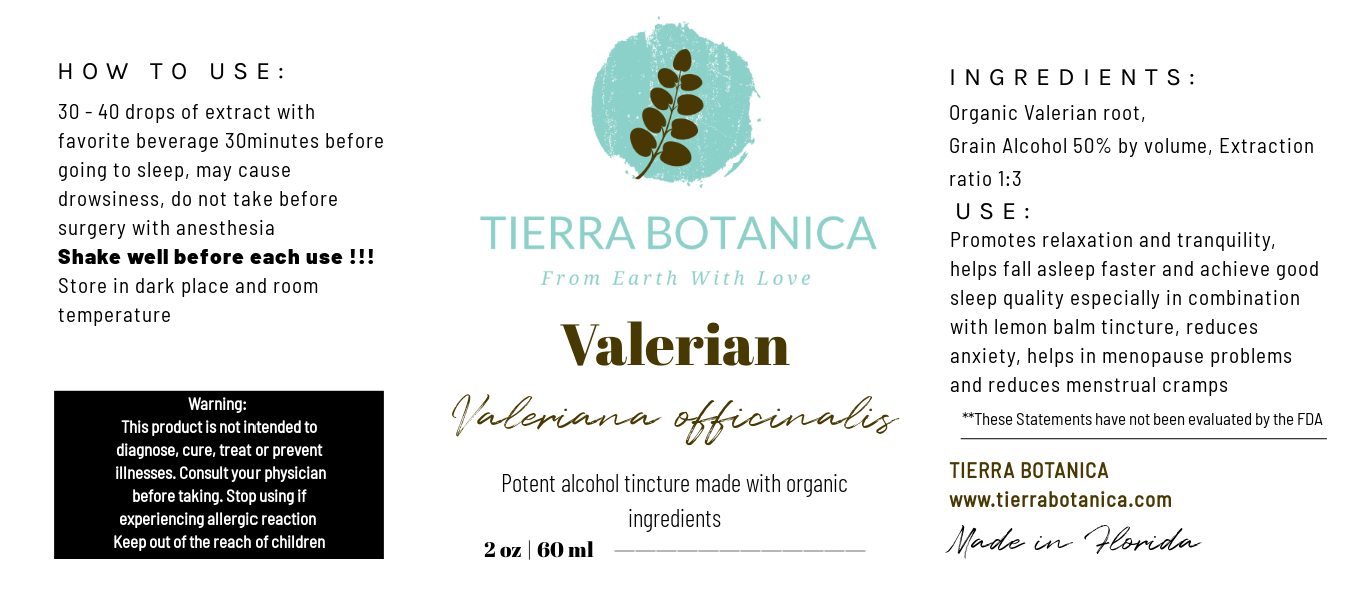 Valerian (Valeriana officinalis) 2 oz (60ml)
